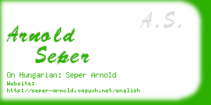 arnold seper business card